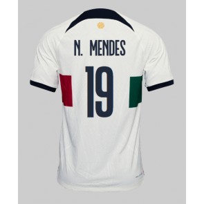 Portugalia Nuno Mendes #19 Koszulka Wyjazdowych MŚ 2022 Krótki Rękaw